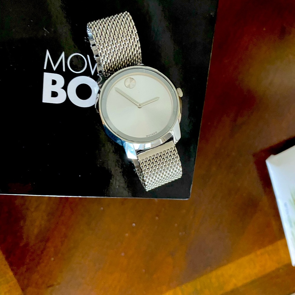 Movado silver watch excellent condition.